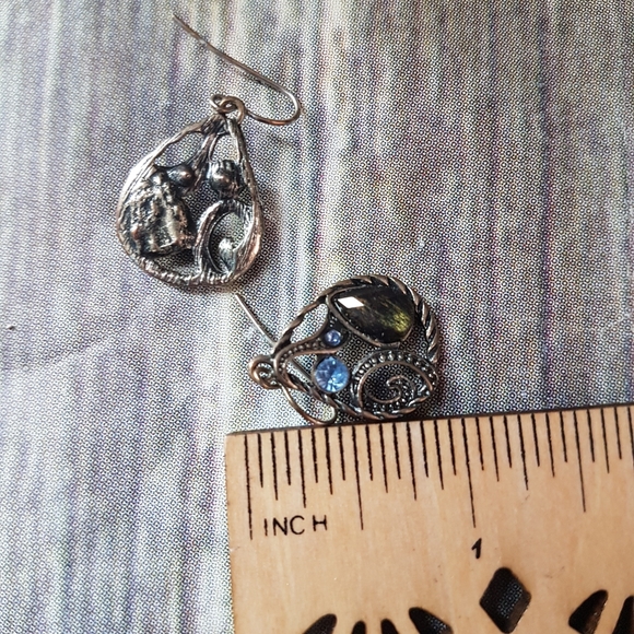 Vintage teardrop earrings - Picture 3 of 4